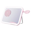 Forcell F-ENERGY Mag Mirror 3 in 1 15W ładowarka indukcyjna z kompatybilna z MagSafe / Apple Watch / Samsung Watch / Airpods róż