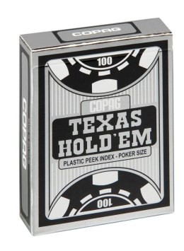 Karty Texas Hold'em srebrny/czarny CARTAMUNDI