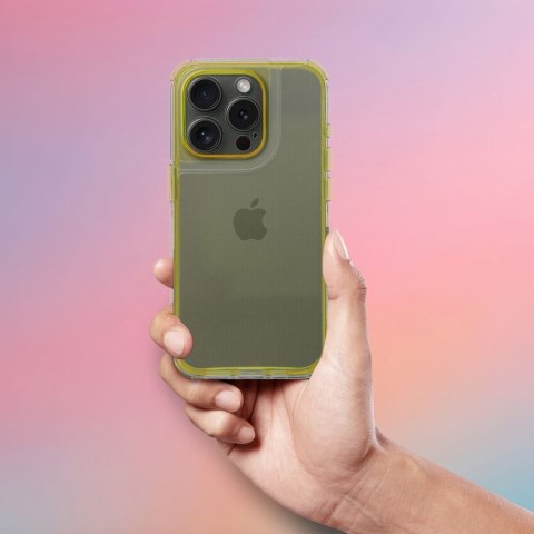 Futerał do iPhone 15 PRO Matrix Clear żółty
