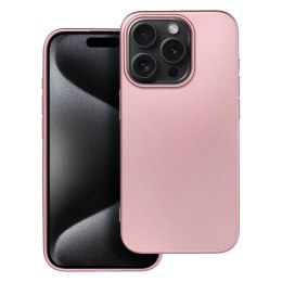 Futerał do iPhone 15 PRO Metallic różowy