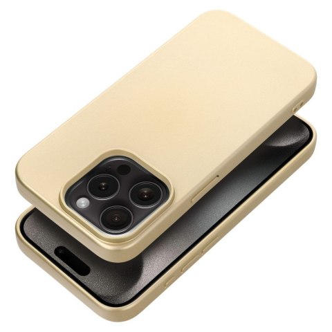 Futerał do iPhone 15 PRO Metallic złoty