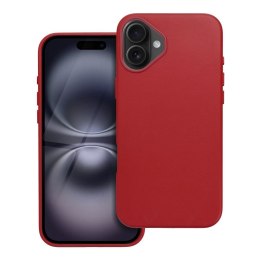 Futerał do iPhone 16 PLUS Leather Mag Cover zgodny z MagSafe czerwony