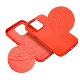 Futerał do iPhone 16 PLUS Leather Mag Cover zgodny z MagSafe czerwony