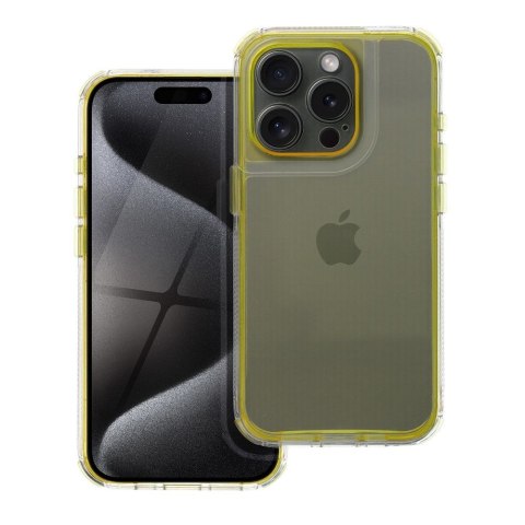 Futerał do iPhone 16 PLUS Matrix Clear żółty