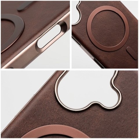 Futerał do iPhone 16 PRO MAX Gentleman Mag Cover zgodny z MagSafe brązowy
