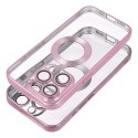 Futerał do iPhone 16e (SE 4 2025) / 17e Glam pudrowy róż
