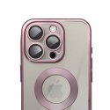 Futerał do iPhone 16e (SE 4 2025) / 17e Glam pudrowy róż