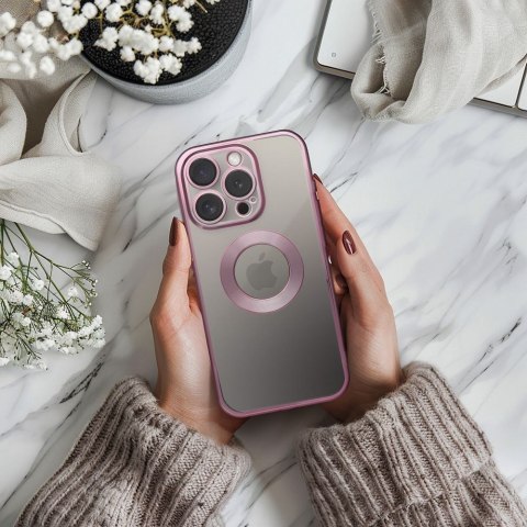 Futerał do iPhone 16e (SE 4 2025) / 17e Glam pudrowy róż