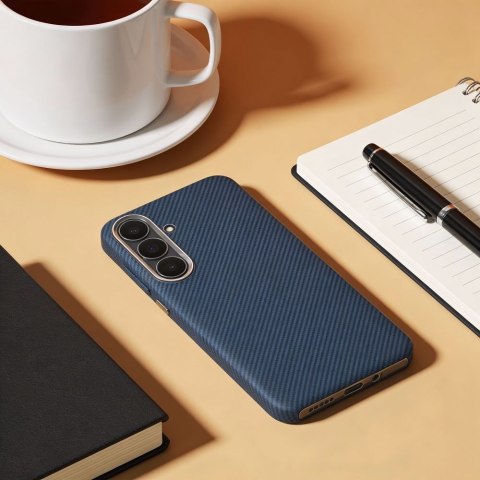 Futerał do Samsung A07 Kevlar zgodny z MagSafe niebieski