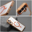 Futerał FRAME CLEAR HYBRID MAG COVER kompatybilny z MagSafe do XIAOMI Redmi A5 pomarańczowy