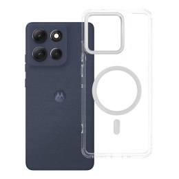 Futerał FRAME CLEAR HYBRID MAG COVER kompatybilny z MagSafe do MOTOROLA G86 transparentny