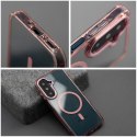 Futerał FRAME CLEAR HYBRID MAG COVER kompatybilny z MagSafe do SAMSUNG A37 pudrowy róż