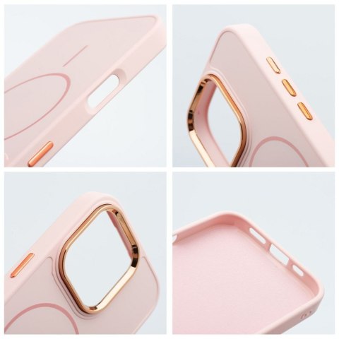 Futerał FRAME MAG COVER kompatybilny z MagSafe do IPHONE 16 pudrowy róż