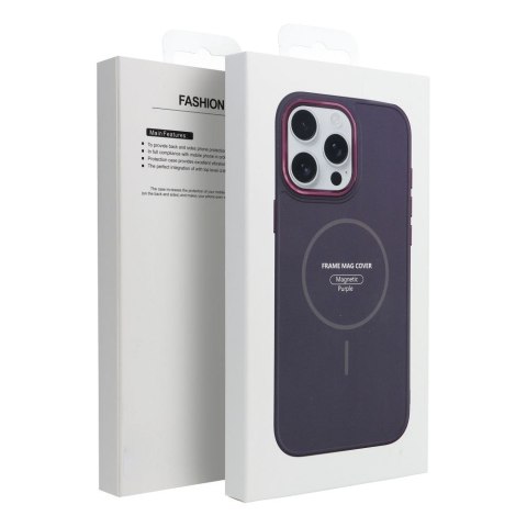 Futerał FRAME MAG COVER kompatybilny z MagSafe do IPHONE 17 fioletowy
