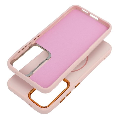 Futerał FRAME MAG COVER kompatybilny z MagSafe do SAMSUNG A55 pudrowy róż