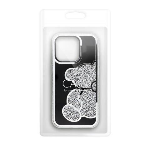 Futerał TEDDY BEAR do IPHONE 15 Pro srebrny