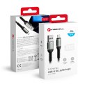 Kabel USB A do Lightning Forcell F-Energy 2,4A 12W Cafule 0,25 m C257 czarny