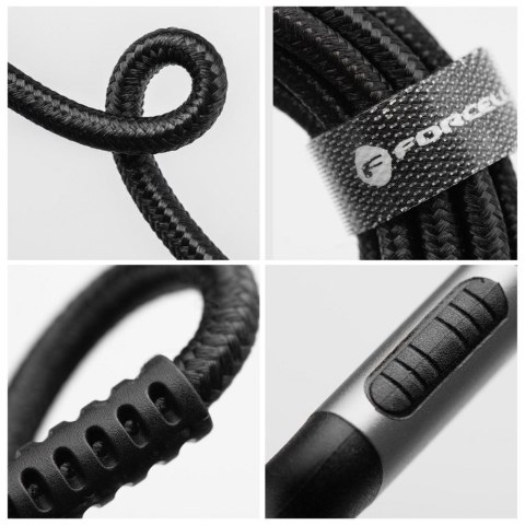 Kabel USB A do Lightning Forcell F-Energy 2,4A 12W Cafule 2 m C257 czarny
