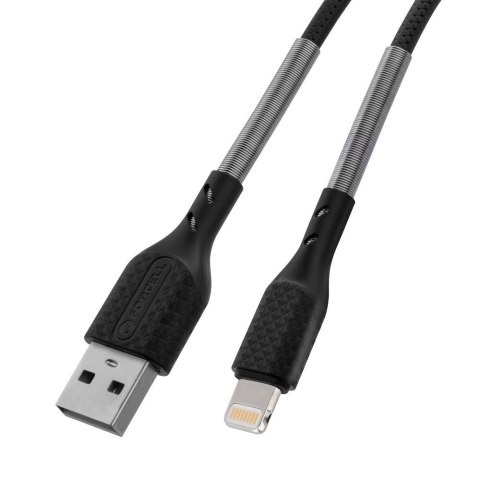 Kabel USB A do Lightning Forcell F-Energy 2,4A 12W Carbon 1 m CB-01A czarny