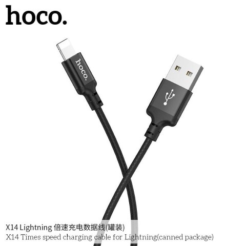 Kabel USB A do Lightning Hoco 1 m X14 czarny