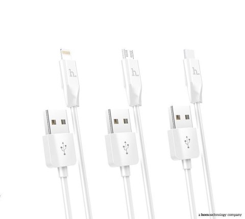 Kabel USB A do Lightning Hoco 2,1A 1 m X1 biały
