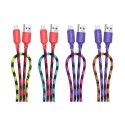 Kabel USB A do Micro USB Hoco 2,4A 1 m X116 gradient fioletowy