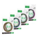 Kabel USB A do Micro USB Hoco 2,4A 1 m X116 gradient fioletowy
