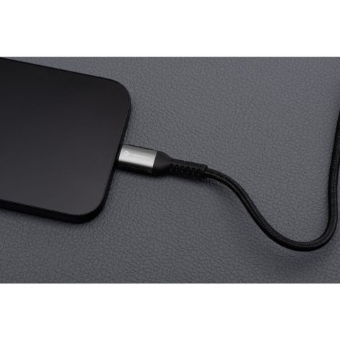 Kabel USB A do USB C Forcell F-Energy QC4.0 3A 66W Cafule 3 m C256 czarny