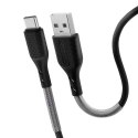 Kabel USB A do USB C Forcell F-Energy QC4.0 5A 60W Carbon 1 m CB-02A czarny