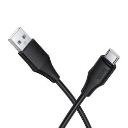 Kabel USB A do USB C Hoco 3A silikonowy 1 m X124 czarny