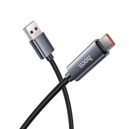 Kabel USB A do USB C Hoco 5A z wyświetlaczem 1 m X112 czarny