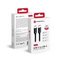 Kabel USB C do USB C Forcell F-Energy QC4.0 PD 3A 60W 0,25 m C338 czarny