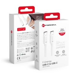 Kabel USB C do USB C Forcell F-Energy QC4.0 PD 3A 60W 2 m C338 biały