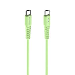 Kabel USB C do USB C Forcell F-Energy QC4.0 PD 3A 60W Silicone 1 m C344 zielony