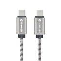 Kabel USB C do USB C Forcell F-Energy QC4.0 PD 3A 66W Metal 2 m C237 srebrny