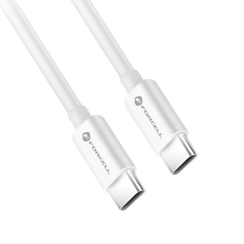 Kabel USB C do USB C Forcell F-Energy QC4.0 PD 5A 100W 1 m C339 biały