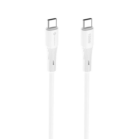 Kabel USB C do USB C Forcell F-Energy QC4.0 PD 5A 100W Silicone 1 m C347 biały
