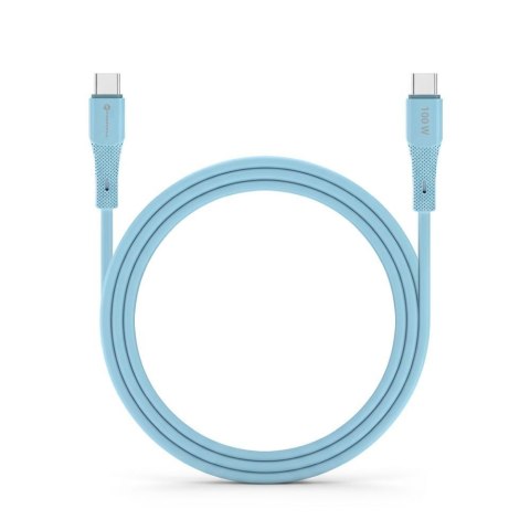 Kabel USB C do USB C Forcell F-Energy QC4.0 PD 5A 100W Silicone 1 m C347 niebieski