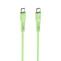 Kabel USB C do USB C Forcell F-Energy QC4.0 PD 5A 100W Silicone 1 m C347 zielony