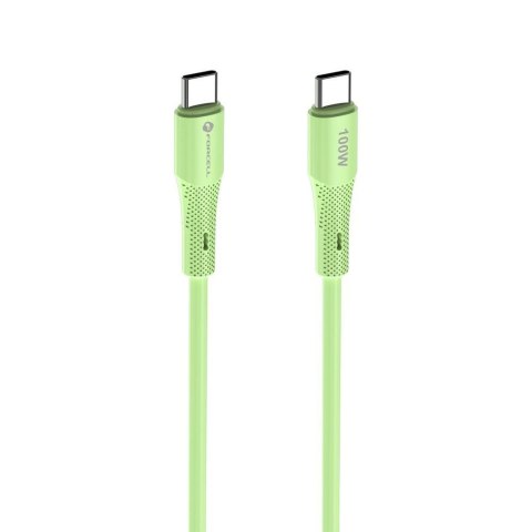 Kabel USB C do USB C Forcell F-Energy QC4.0 PD 5A 100W Silicone 1 m C347 zielony