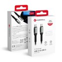 Kabel USB C do USB C Forcell F-Energy QC4.0 PD 5A 240W Cafule 0,25 m C263 czarny