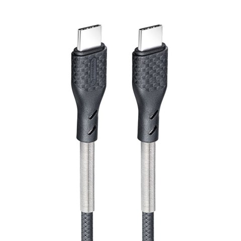Kabel USB C do USB C Forcell F-Energy QC4.0 PD 5A 66W Carbon 1 m CB-02C czarny
