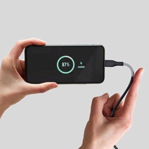 Kabel USB C do USB C Forcell F-Energy QC4.0 PD 5A 66W Carbon 1 m CB-02C czarny