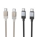 Kabel USB C do USB C Hoco 3A 60W 1 m X110 złoty