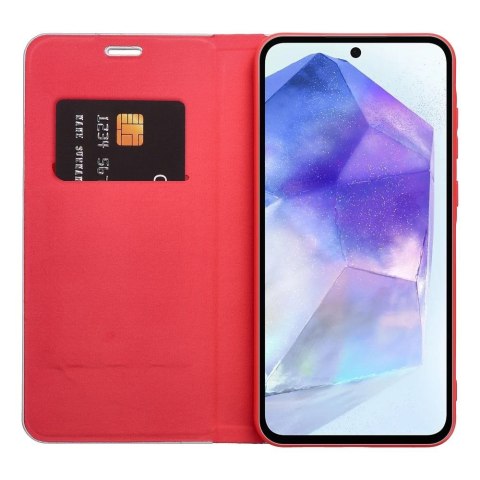 Kabura LUNA Book Carbon do HUAWEI P30 Lite czerwony