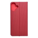 Kabura LUNA Book Carbon do IPHONE 16 Plus czerwony