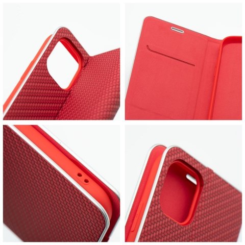 Kabura LUNA Book Carbon do IPHONE 17 Pro czerwony