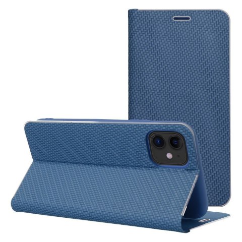 Kabura LUNA Book Carbon do IPHONE 17 niebieski