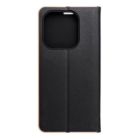 Kabura LUNA Book Gold do XIAOMI Redmi Note 14 4G (GLOBAL - 164,84mm x 78,15mm x 8,16mm) czarny
