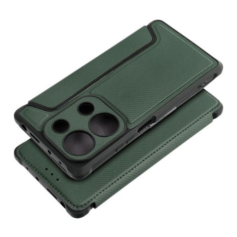 Kabura RAZOR Book do XIAOMI Redmi Note 13 Pro 4G / POCO M6 Pro 4G ciemnozielony